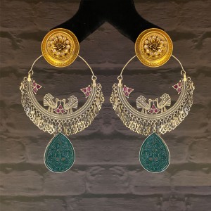 Dual Tone Circular Earring