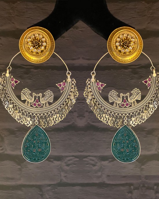 Dual Tone Circular Earring