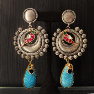 Statement Turquoise Stone Earrings