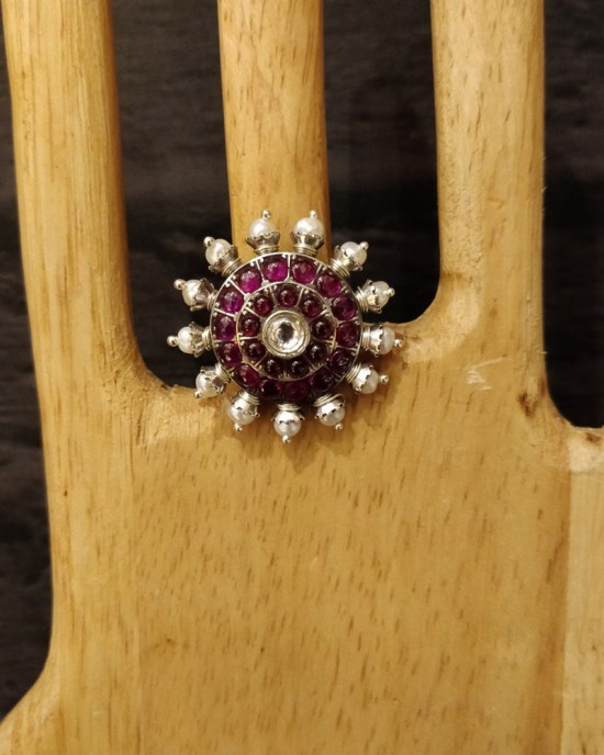 Kundan Pearl Ring