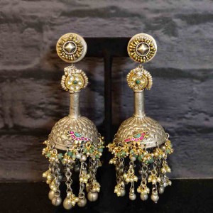 Maximalist Jhumka Earrings With Pearls