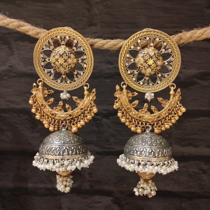 Dual Toned Ghunghroo Earring