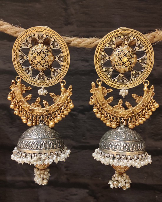 Dual Toned Ghunghroo Earring