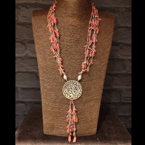 Coral Dangling Necklace