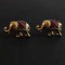 Gold Elephant Cuff-Links Button