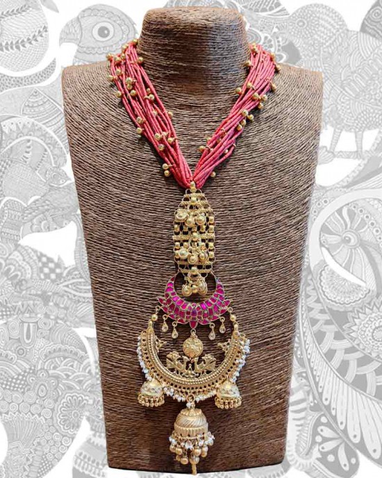 Multilayered Traditional Red Necklace