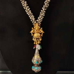 Long Ghunghroo Ganesha Pendant Necklace