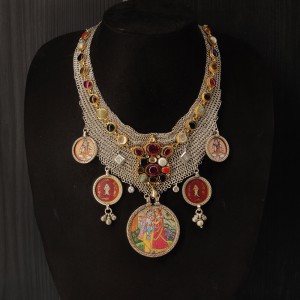 Multi Navratna Stone Necklace