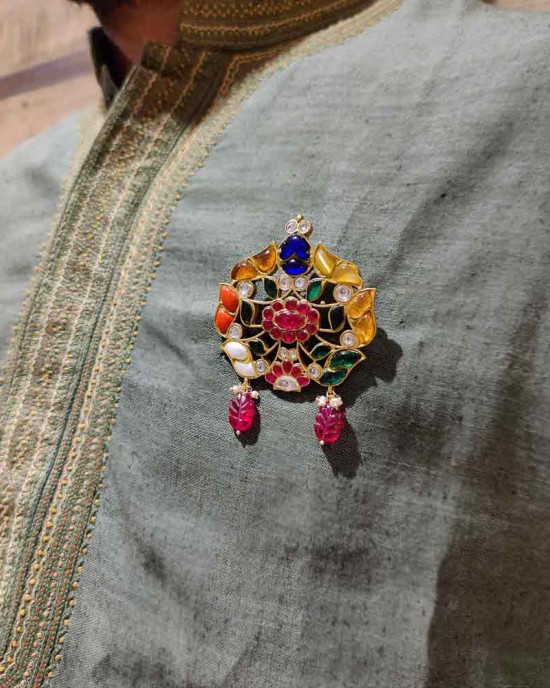 Multicolour Traditional Brooch