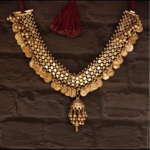 Coin Jhumki Necklace