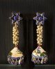 Hand Painted Blue Jhumkas