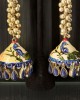 Hand Painted Blue Jhumkas