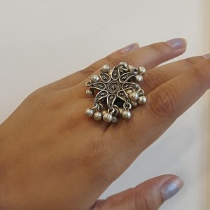 Floral Ghungroo Ring