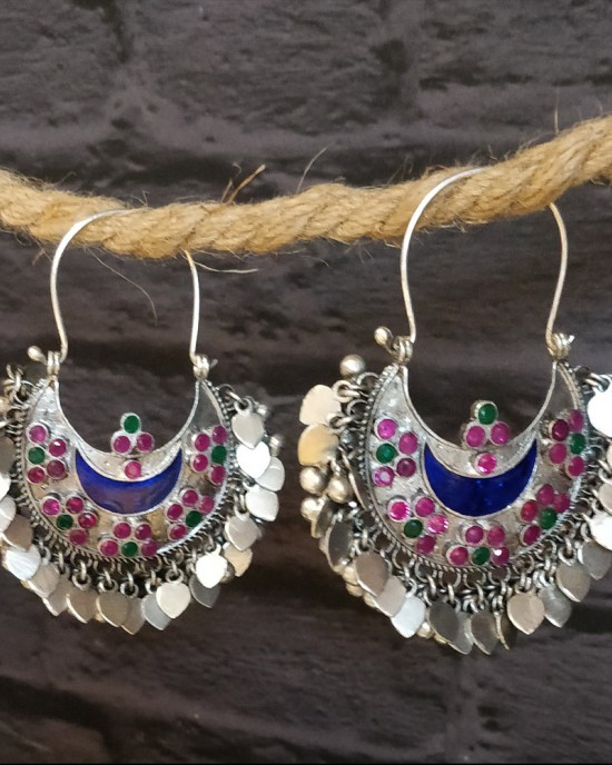 Vibrant Chaandbali Trinkets Earrings