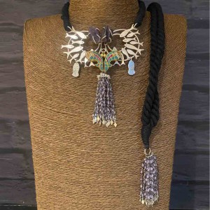 Unique Fish Choker With Tassels