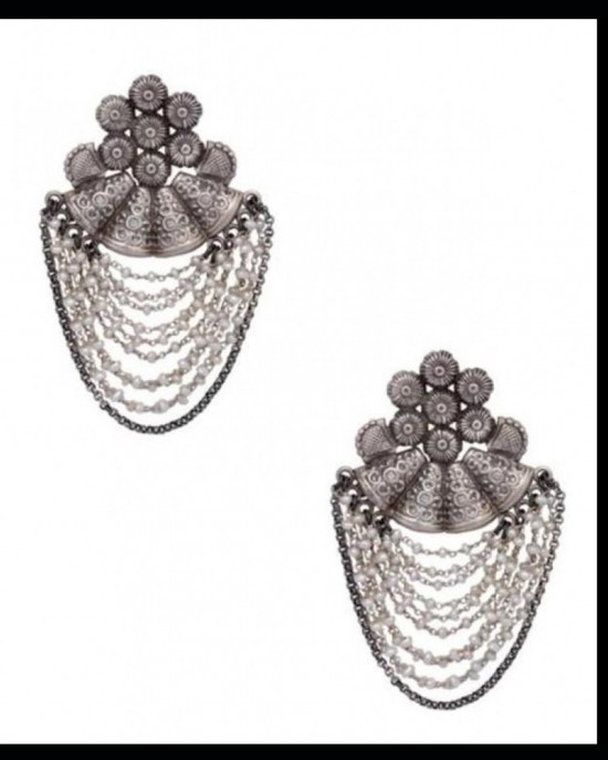 Multistrand Pearl Drop Chandelier Earrings