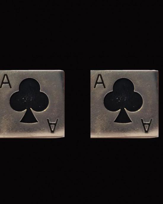 Poker Inspired Silver Cufflinks