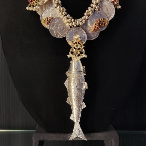 Silver Ginni Necklace With Fish Pendant