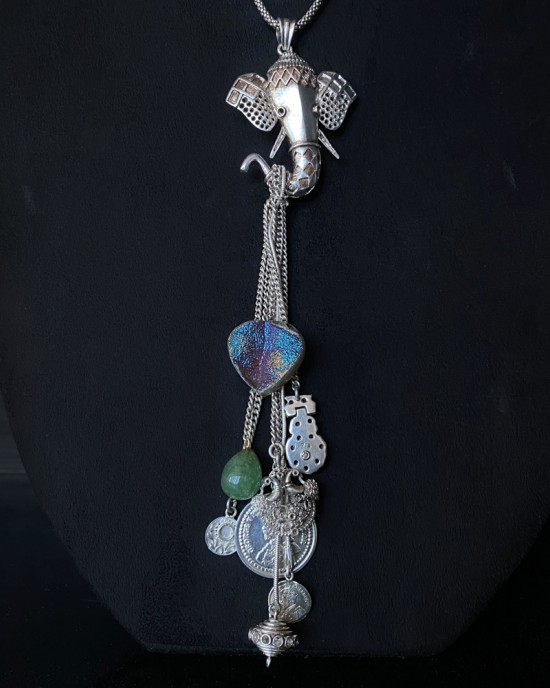 Elephant Pendant With Fusion Charms