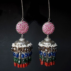 Colourful Fusion Jhumkas