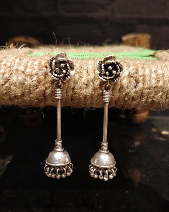 Petite Rose Drop Jhumka Earrings