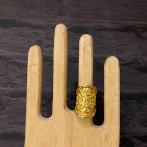 Gold Carved Ring