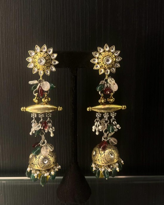 Laajaavab Polki Ghungroo Jhumkas